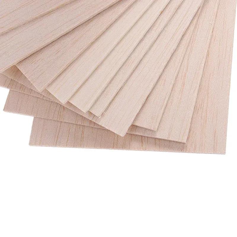 5-20 Stück Balsaholzplatten Furnier 100-300 mm Lang 1 mm/1,5 mm/2 mm/3 mm/4 mm/5 mm/6 mm/8 mm Dick Für Bastel-DIY-Projekt Holzmodellbau