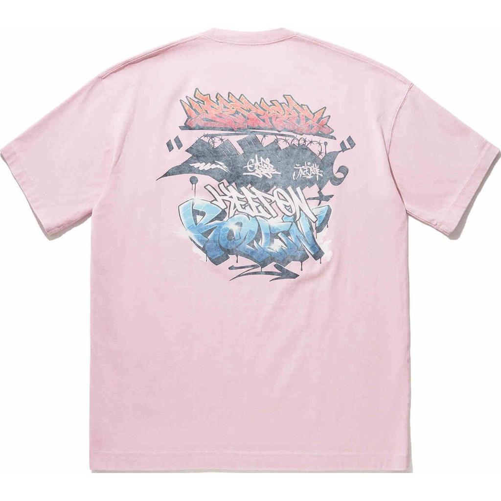 Li-Ning Breathable Letter Print Round Neck Pullover Short Sleeve T-Shirt Men Tops Pink AHSU271-4