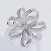 Creative Korean Flower Zircon Brooch for Suits and Cheongsams – Elegant Wedding Corsage and Gift.