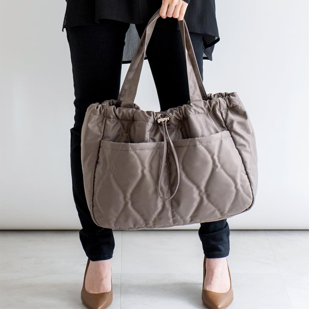 VITAFELICE Front Pocket Tote Bag Women's Two-Pack Inb-90046z (Quilted Mocha)