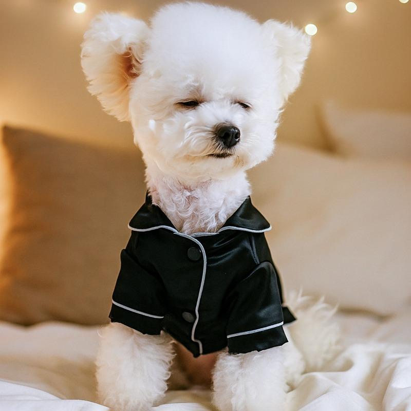 Silk pet pajamas are comfortable and skin-friendly, universal home clothing for cats and dogs