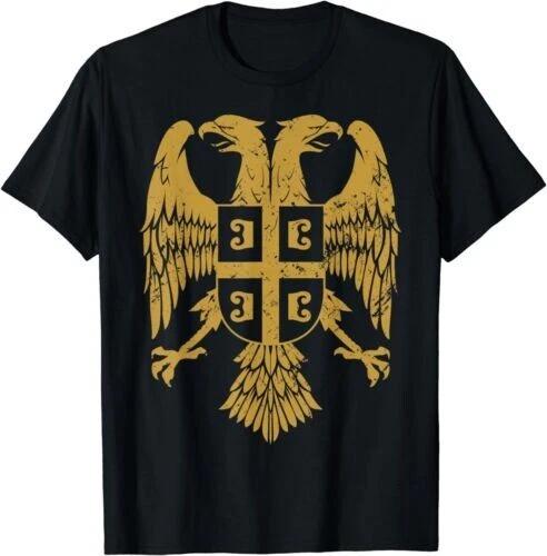 NEW LIMITED Serbian Double Headed Eagle A Serbia Coat Of Arms T-Shirt XXXL