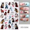 Nail Art Stickers Ins Red Lip Cherry Strawberry Y2K Sweet Cool Style Bow Digital Adhesive Nail Stickers