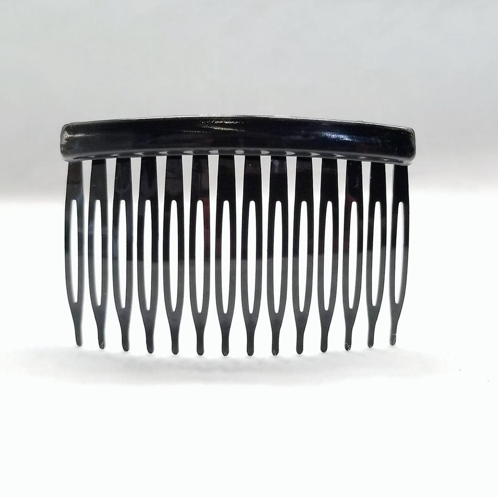 14-Tooth Korean Style Transparent Plastic Hair Comb for Bridal Accessories (4.5 X 7cm)