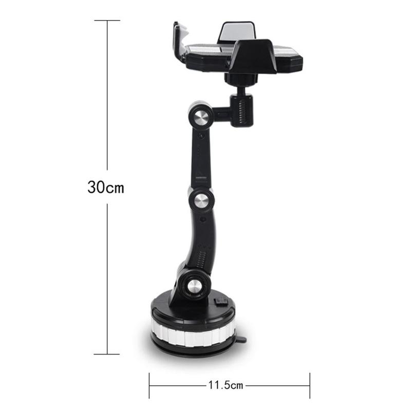 Universal Sucker Car Phone Holder 360° Adjustable Windshield Car Dashboard Mobile Cell Support Bracket For 4.0-6.5 Inch Smartpho