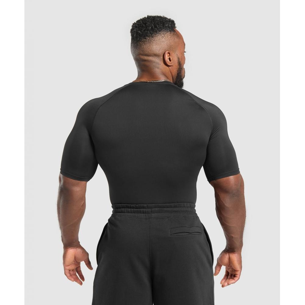 Gymshark Tričko Element Černé A2c5l Bbbb