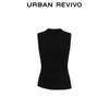 UR 2025 Women's Irregular Pleated Slim-Fit Knit Top