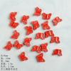 Ceramic Loose Beads Chinese Red Beads Handmade DIY Necklace Loose Beads Accessories
