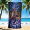 1Pc Fantasy Kingdom Adventure Beach Towel, Quick Dry, Multi-Use for Beach Pool Gym Yoga Home Travel, Christmas, Halloween, Xmas Gift M928409