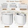 Folding Trash Can Wall Mounted Garbage Bin With Lid For Kitchen Bathroom Toilet Waste Storage Bucket Under Sink Container