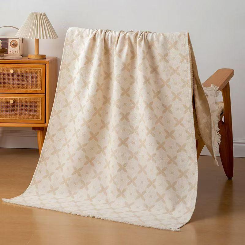 Hemp Gauze Bath Towel 80 × 160 Enlarged And Thickened Absorbent Household Bath Towel Soft And Cool Bath Towel