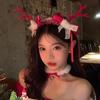 Christmas White Plush Choker Bowknot Bell Charm Fluffy Choker For Girls Women Party Necklace Fashion Jewelry New Year Gifts
