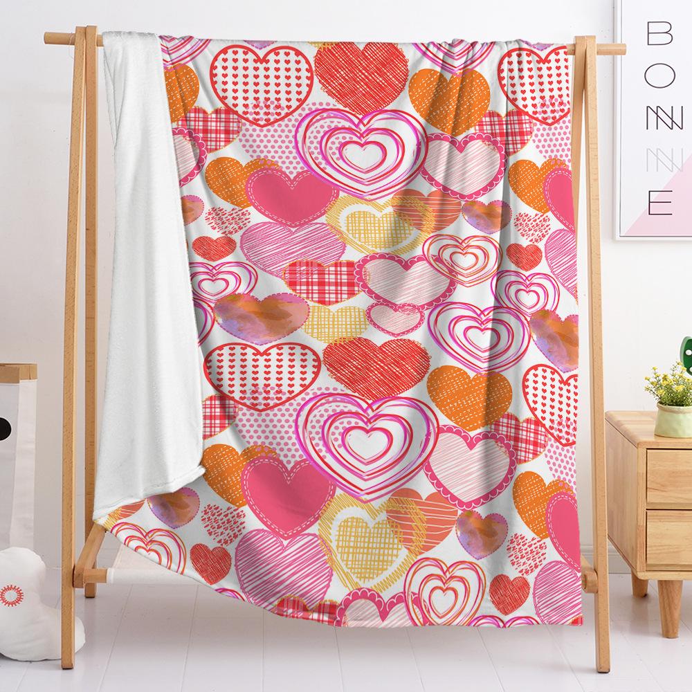 Valentine'S Day Blanket Love Flannel Blanket Autumn Spring Autumn European And American Sizes