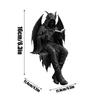 Reading Skeleton Statue, Gothic Dark Resin Desk Figurine, Creepy Home Decor Ornament For Office Living Room Bedroom Shelf