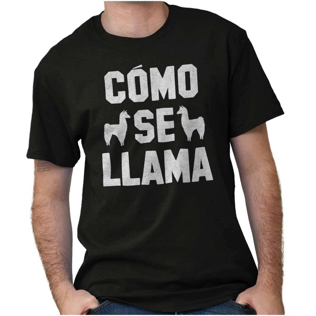Como Se Llama Alpaca Spanish Animal Funny Womens or Mens Crewneck T Shirt Tee XXXL
