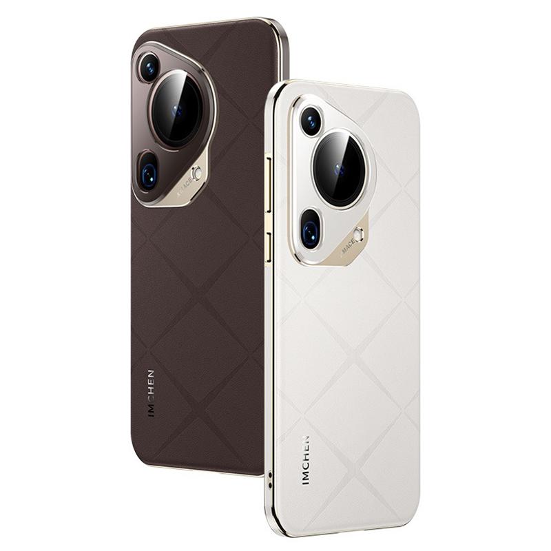 IM-CHEN For Huawei Pura 70 Ultra Case Anti-scratch Genuine Cow Leather+PC Phone Cover