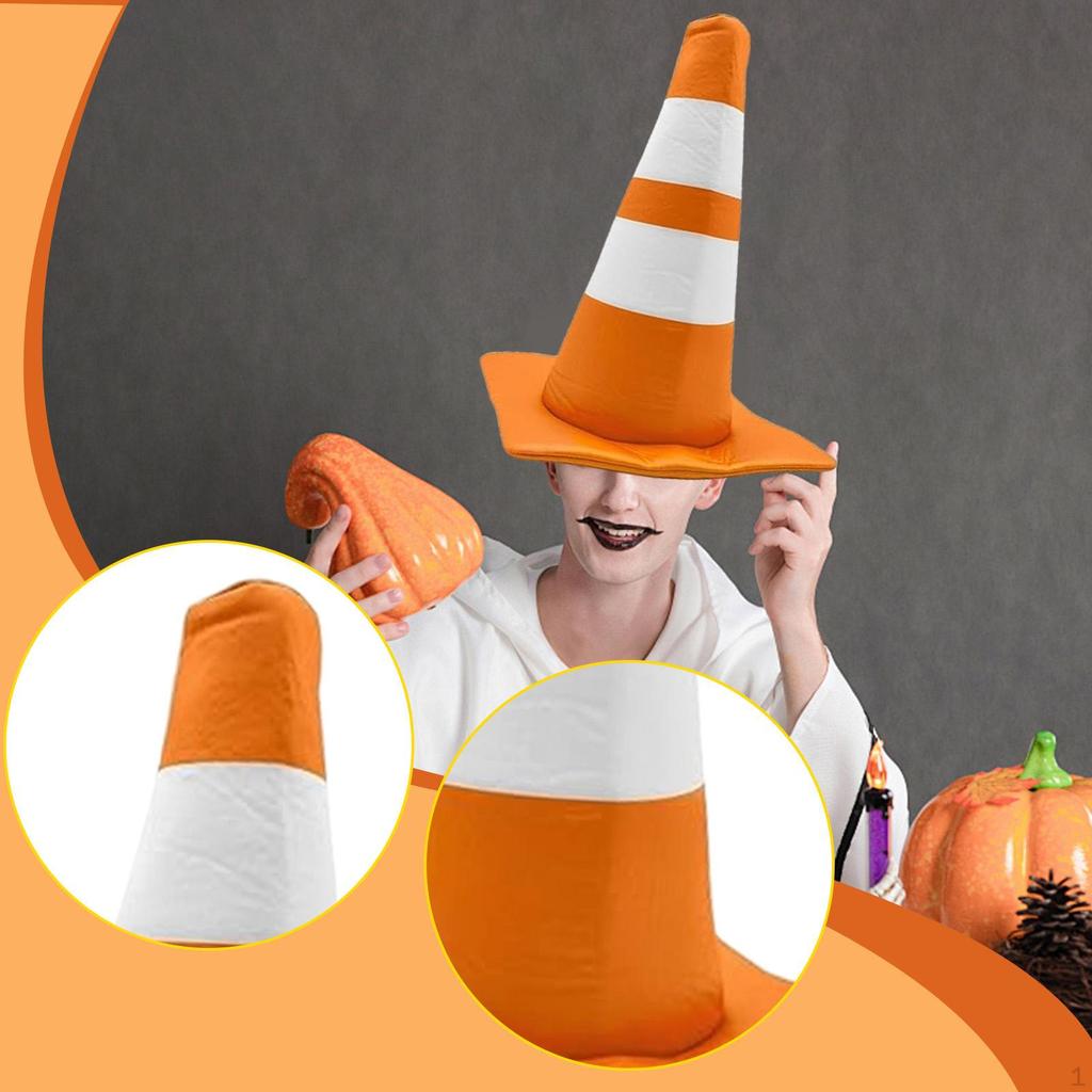 Czapka Pachołek Drogowy Pachołki Budowlane na Karnawałowe Święto