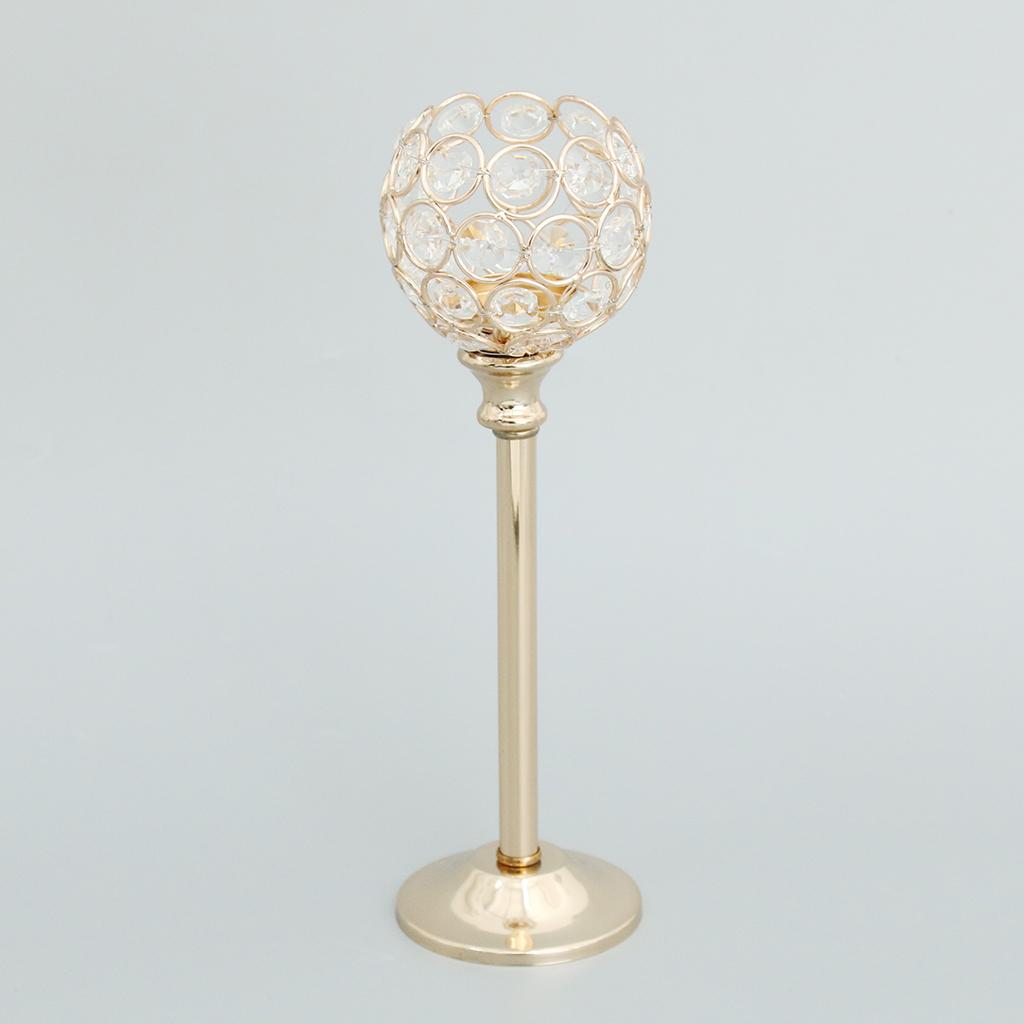 Lång Stand Mosaikglas Ljusstake Kristall Ljusstake Centerpiece för Festbord Bröllopsdekoration