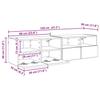 TV Wall Shelves 2 pcs Black Oak Effect 60 x 30 x 30 cm