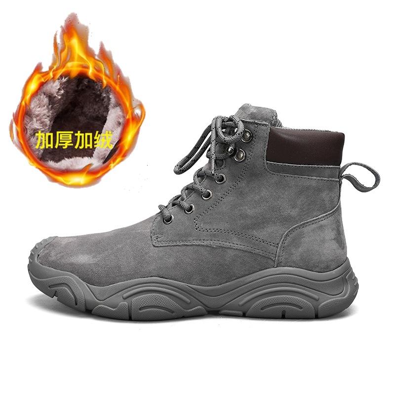 2024 foreign trade explosion autumn and winter new men's thick-soled outdoor leisure leather suede Martin boots