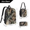 Utagawa Kuniyoshi - Dragons Backpack Student BookBag School Bag Laptop Shoulder Bags 3ps Insulated Lunch Bag Pencil Case