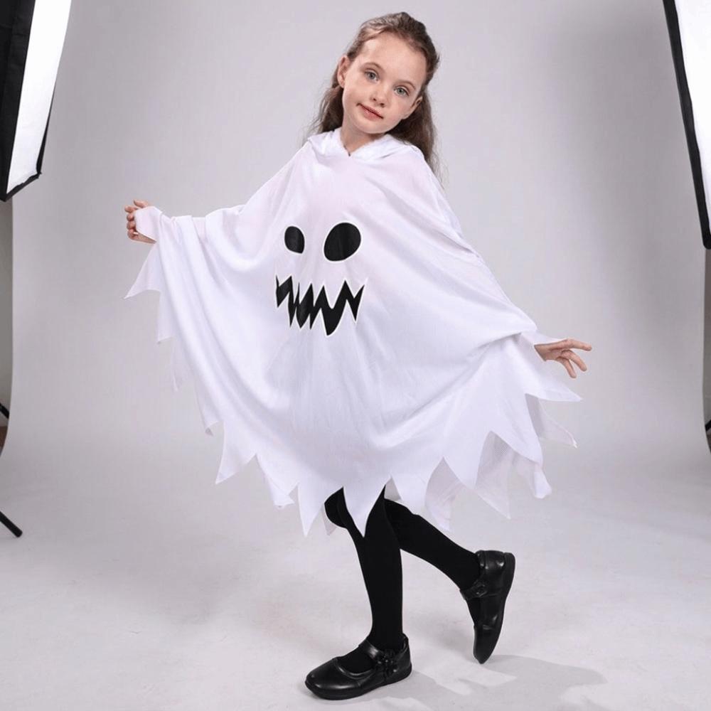Creative Kids Hooded Cape Glow In The Dark Halloween Cosplay Costume  Trick Or Treat