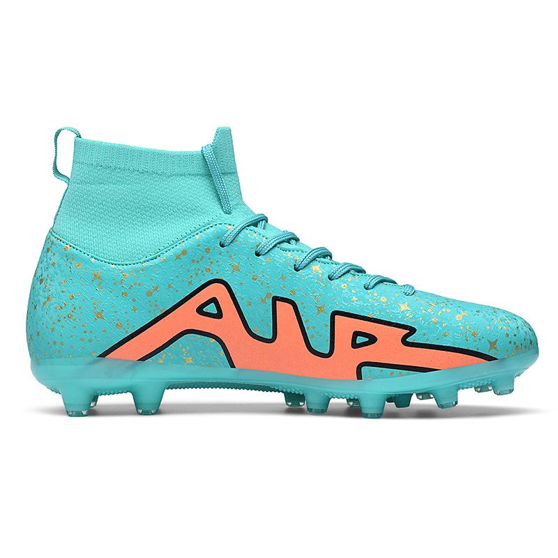 Large Size 45 46 47 Football Shoes, Men's High-top AG Spikes Artificial Grass Competition Training Shoes Men