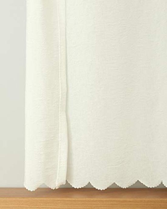 Curtain Heaven Cafe UV Protection Rate Hard To See At Fluffy and Lightweight Width 142cm X Length 75cm for Kitchen Use Curtains, 93.5%, Night, Lace,