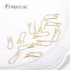 Trendy 18K Gold Plated Earring Hooks Ear Wire with Pinch Mounting DIY Crystal Earrings Making Supplies