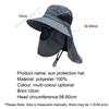 1Pieces Sun Protection Bucket Hat Neck Protector Fishing Hiking Hat Outdoor Breathable Bucket Hat Windproof Mountaineering Scarf