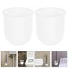 2 porta scopino per WC in plastica, dimensioni compatte, organizer per strumenti di pulizia del bagno, design elegante