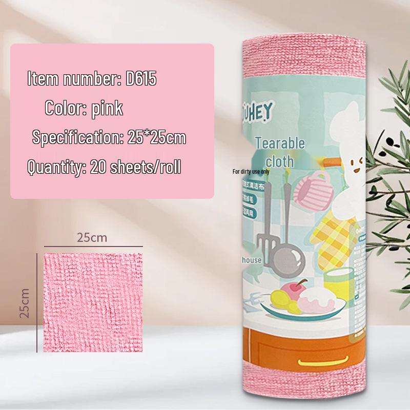 Hand-Tearable, Multi-Functional Kitchen Cleaning Rag: Strong Absorption, Lint-Free, Thick, Disposable.