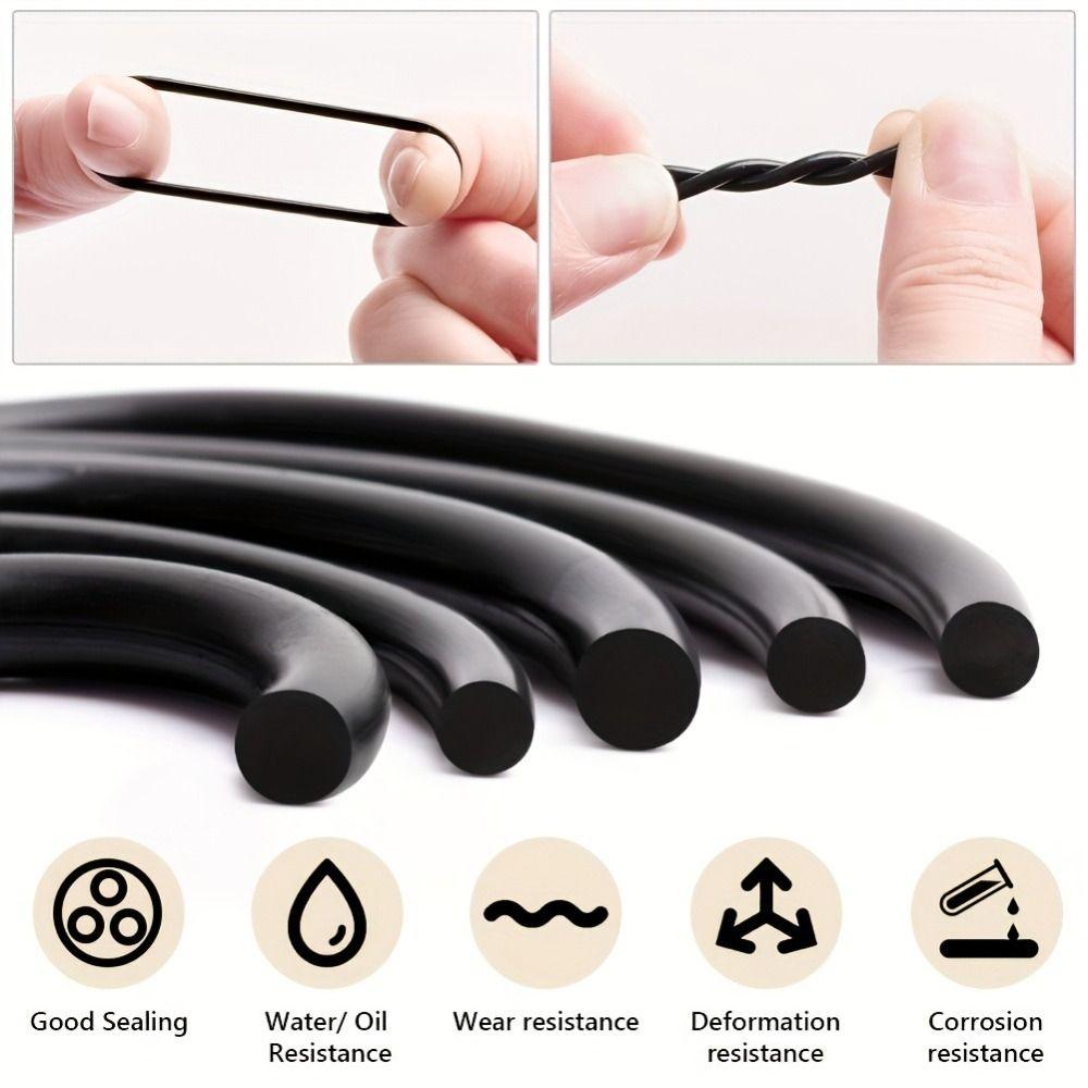 990pcs Kit Air Conditioning O Ring Kit Durable Wear-resistant Seal Rubber O-Rings Nitrile Rubber Maintenance