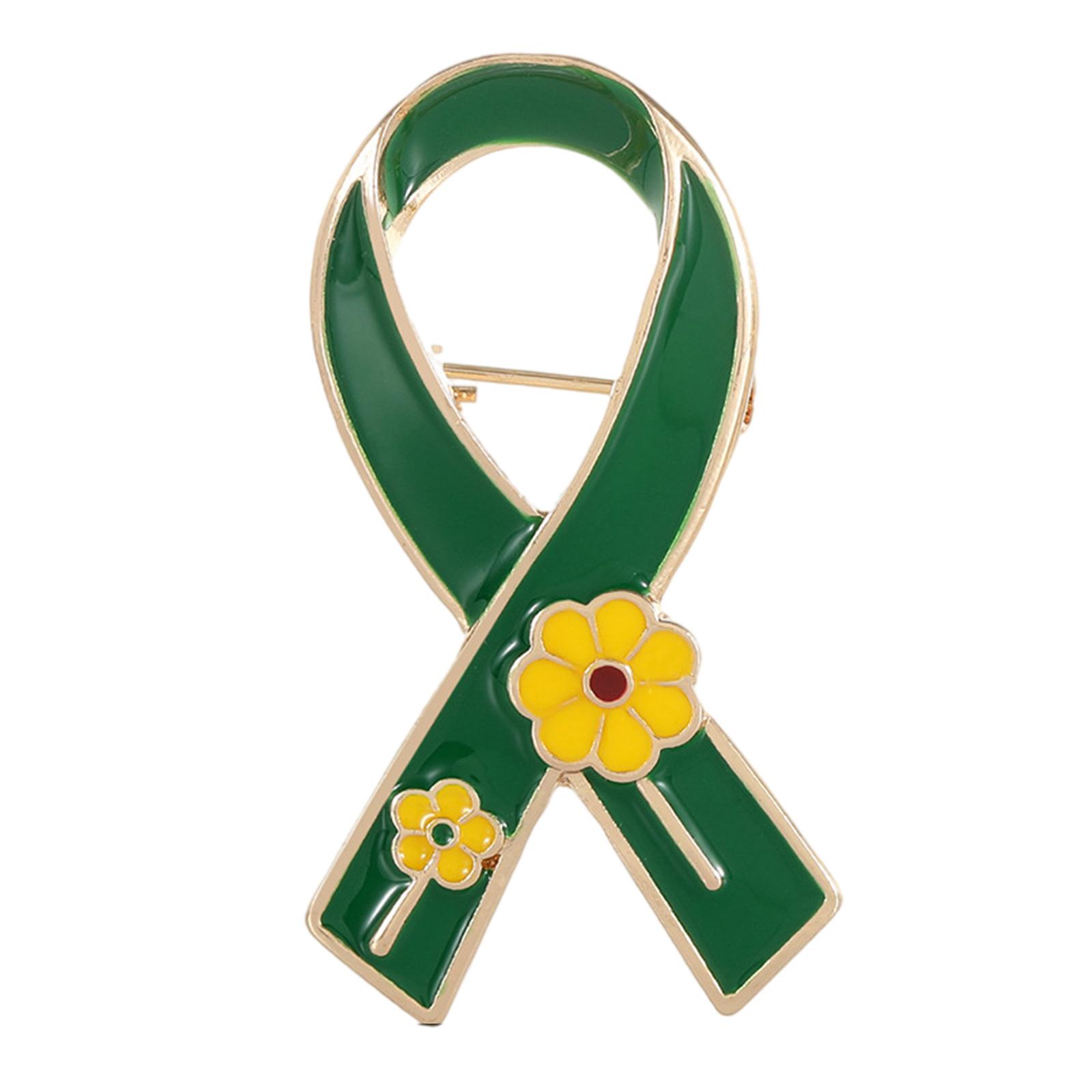 

Drop Oil Ribbon Flower Pin Badge Pin for Comfortable Wear Fundraisers and Anniversaries Gathering Event Brooch Pin