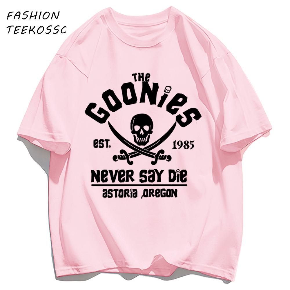 The Goonies Skeleton Printing Mens Basics T Shirts AllMatch Cotton TShirt Colour Summer Clothing Oversize Crewneck Sportswear