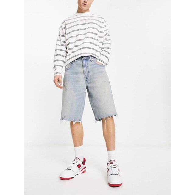

Levi s Silvertab denim shorts with light blue wash