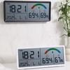 9554 LCD Digital Wall Clock Temperature Humidity Display Multi-Function Large Screen Clock