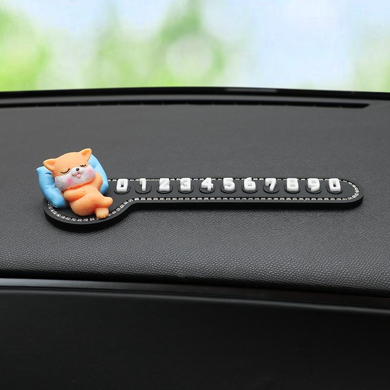 Car Temporary Parking Card Phone Number Card Plate Telephone Number Stop Luminous Parking Aid Garage Car Interior