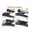 24"+18" Frameless Beam Wiper Blades for Renault Arkana / Captur II / Clio V / Megane IV / Talisman