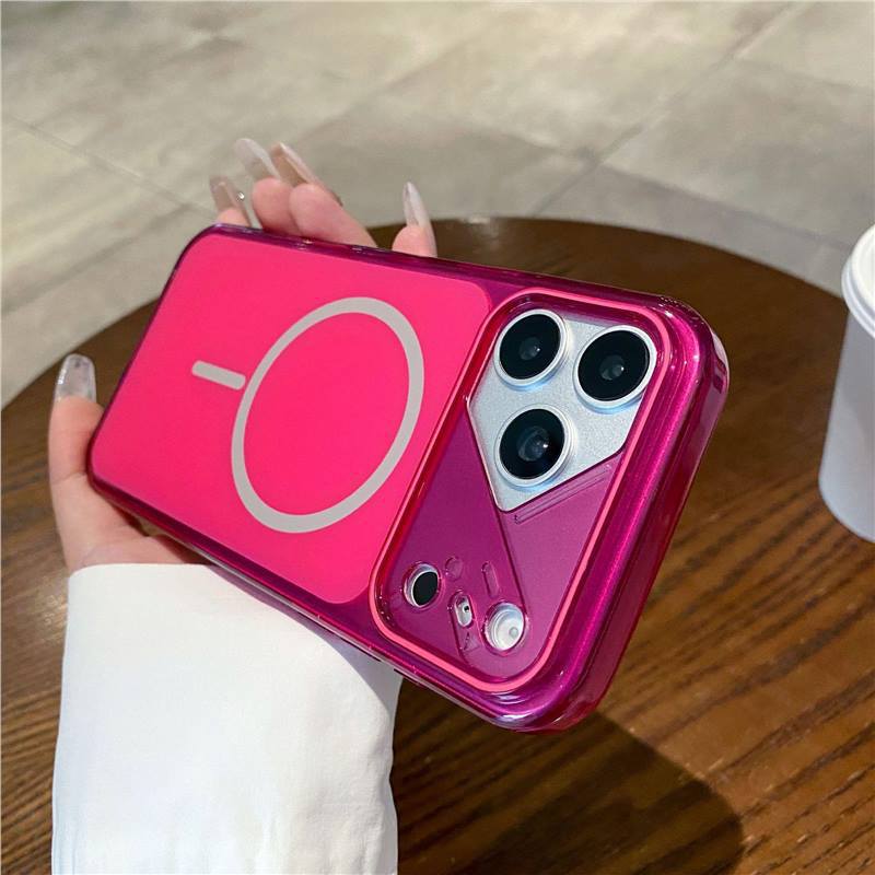Applicable to iPhone17promax mobile phone case, thin ring magnetic attraction contrasting color, Apple 16 advanced sense 15 anti-drop protective case