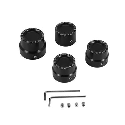 4 Pcs Black Aluminum Rough Craft Carving Front & Rear Axle Nut Covers Caps Fit For  Sportster XL883 XL1200 Dyna Touring V-