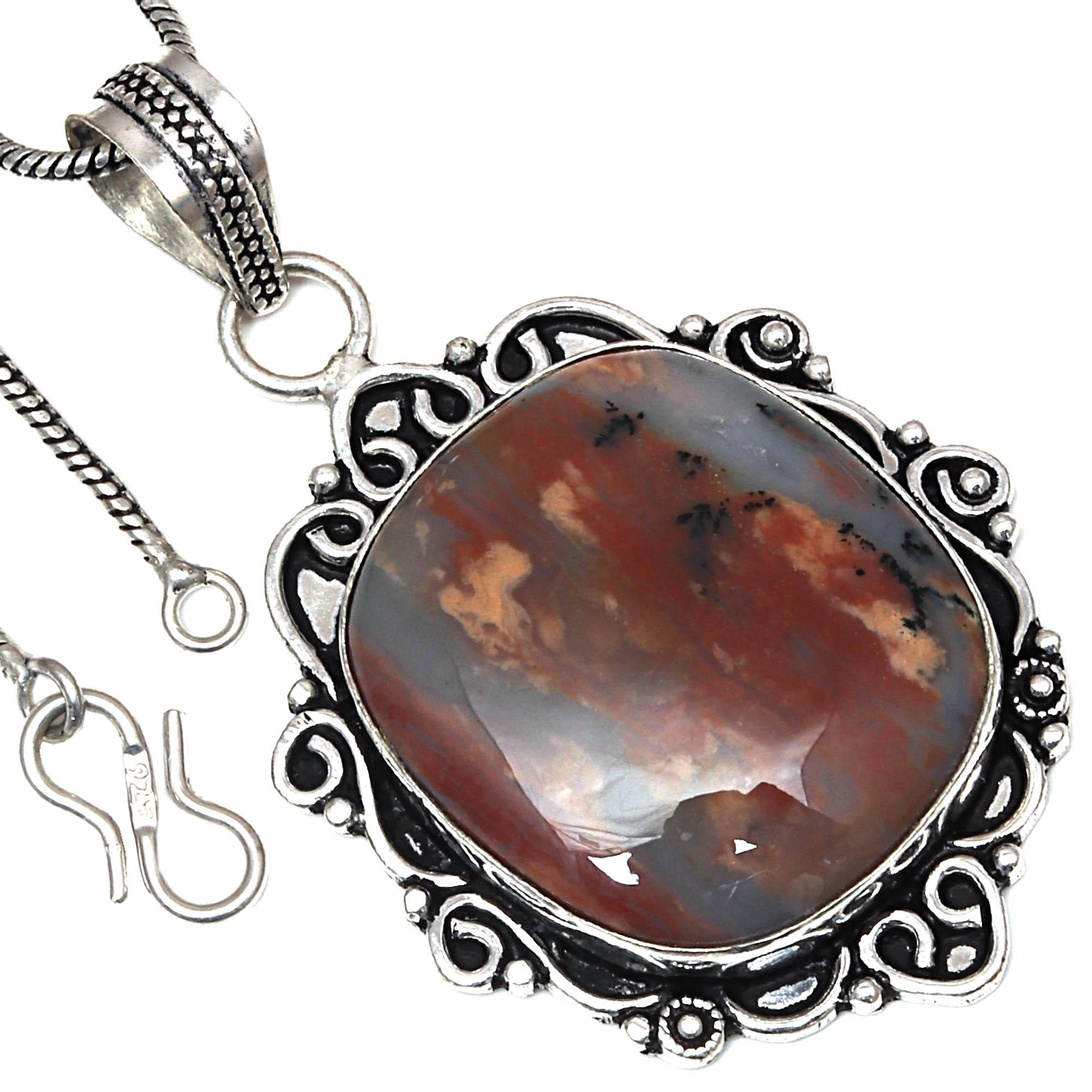 

Подвеска HunnyDendritic Gemstone Valentine Day Серебряная бижутерия 2.25