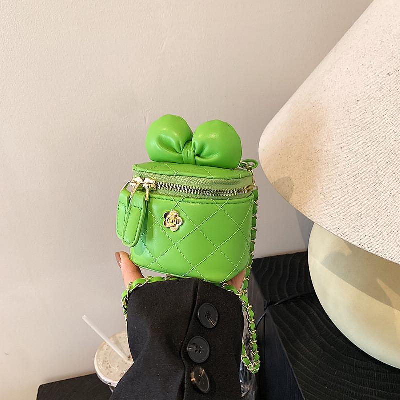 

И Элегантная Шикарная Мини-сумочка для Девочек с Модным Бантом и Цепочкой-ремнем зелёный