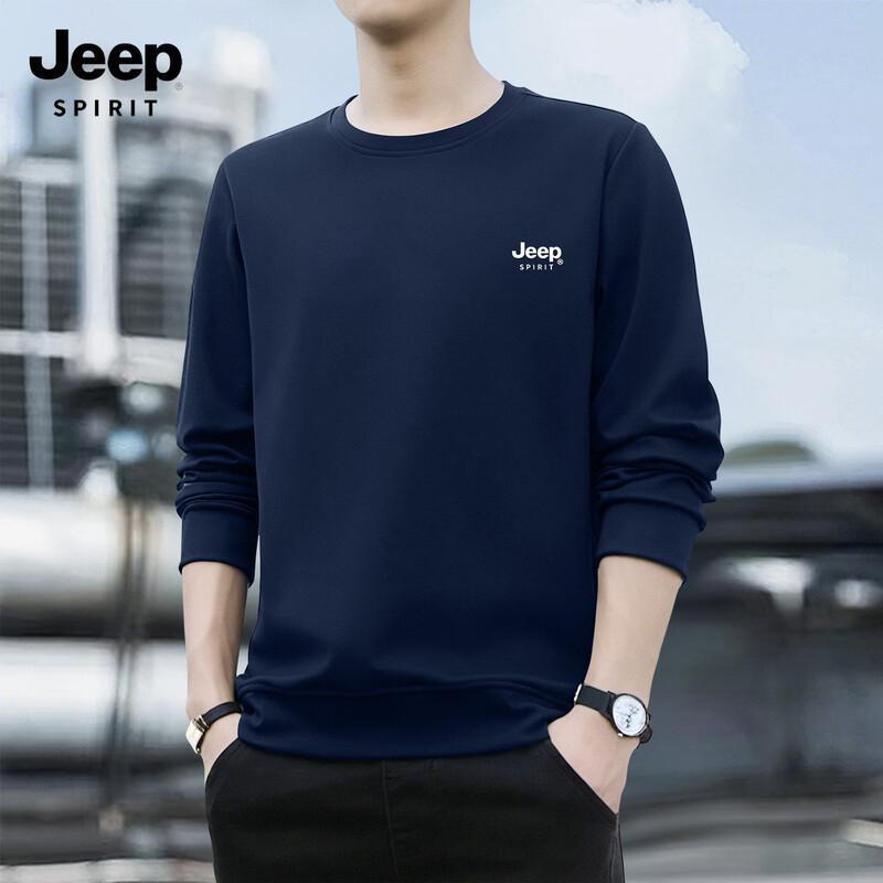 JEEP SPIRIT Men's 2025 Loose Fit Round Neck Sweatshirt