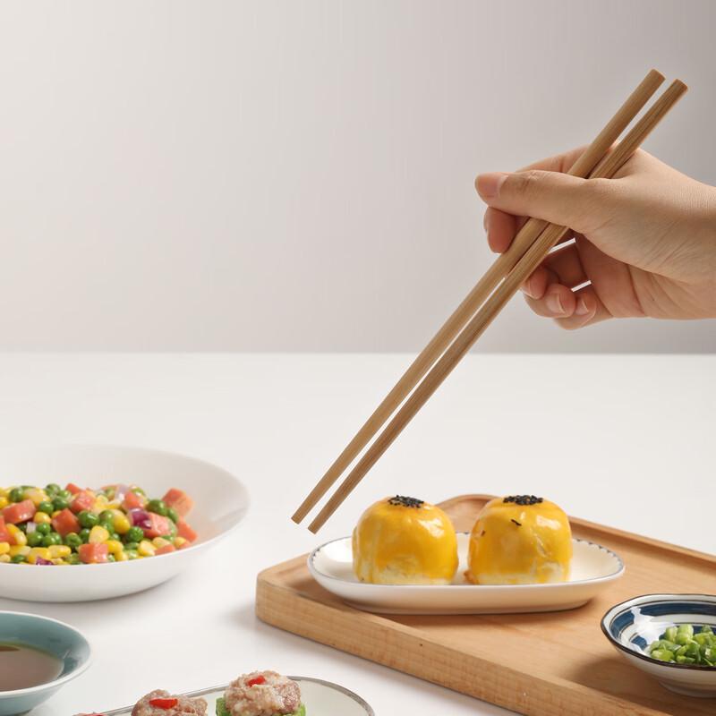 Meiliya Natural Bamboo Chopsticks - 12 Pairs (2-Pack)