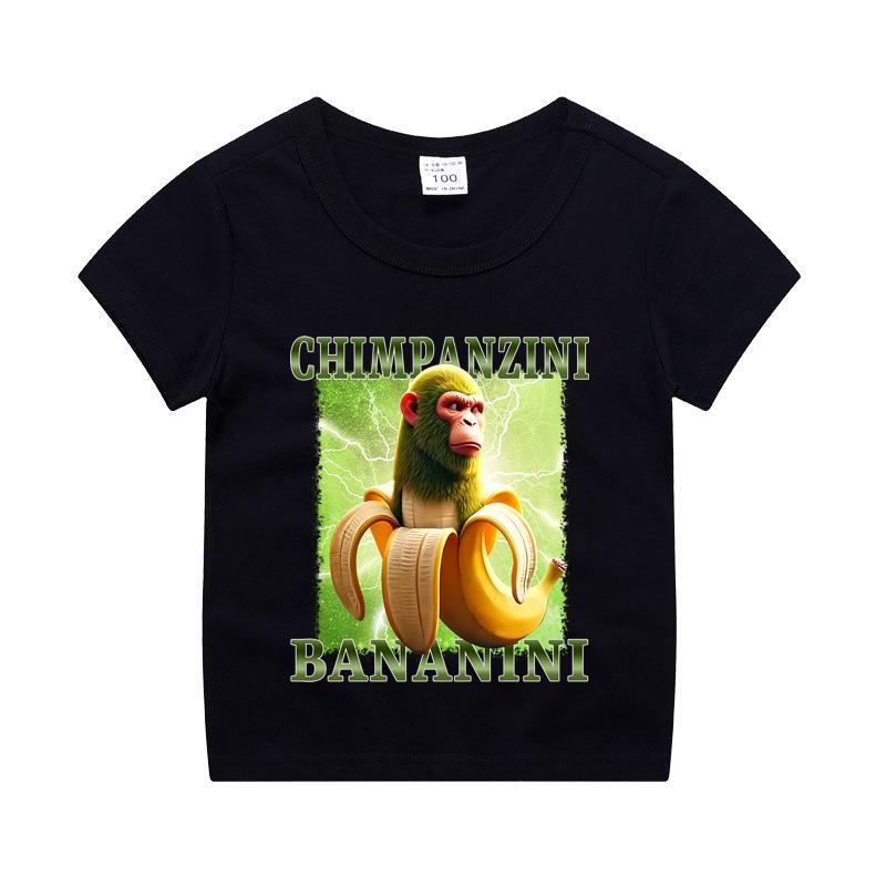 Italian Brainrot Boy Girl Cotton T-shirt Tung Tung Tung Sahur Kids Summer Clothing Funny Meme Children Short Sleeve Tops Unisex