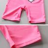 Baby Kids Girl Cartoon Lovely Pink Horse Swimming Suit with Hat