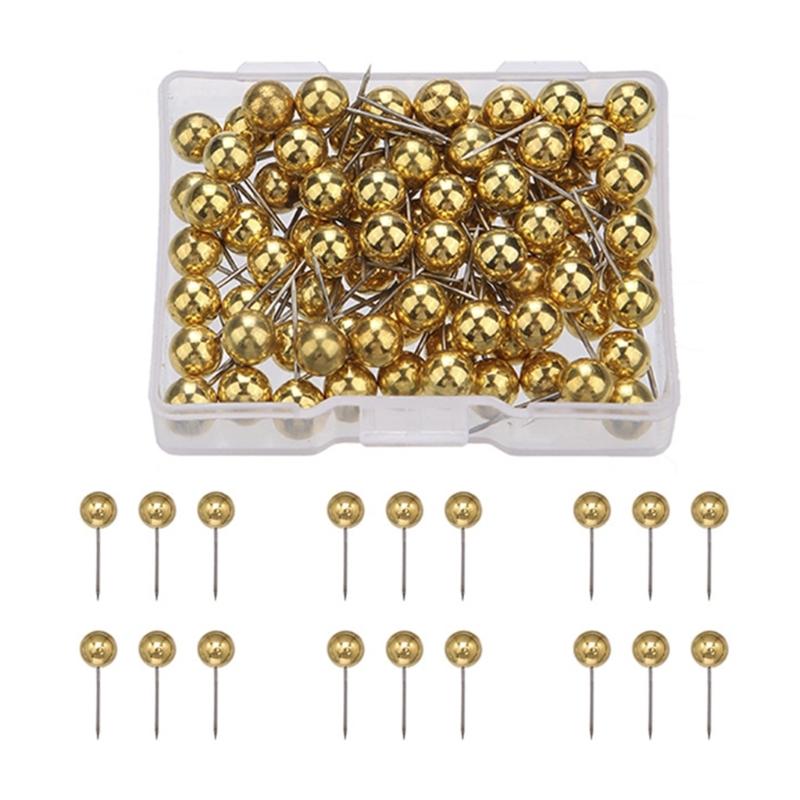 Push Pins Round Head Tacks Poster Pins Map Tacks for World Map Cork Board School Office Supplies