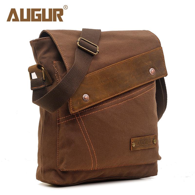 New Men's Bag Canvas Bag Men's and Women's Vertical Crossbody Bag Shoulder Bag European and American Retro
