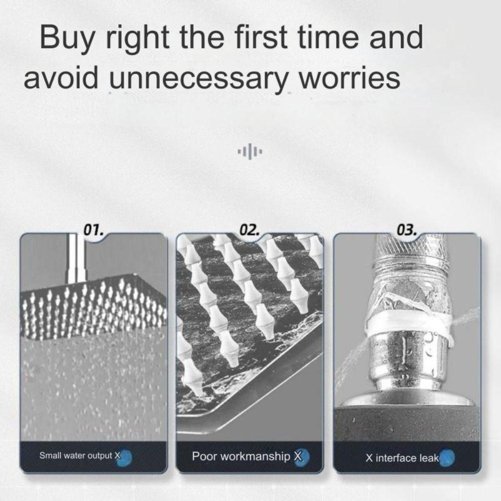 23CM Standing Bath Bowl 6 Spray Modes Pressure Shower Head Replacement Round Shower Head